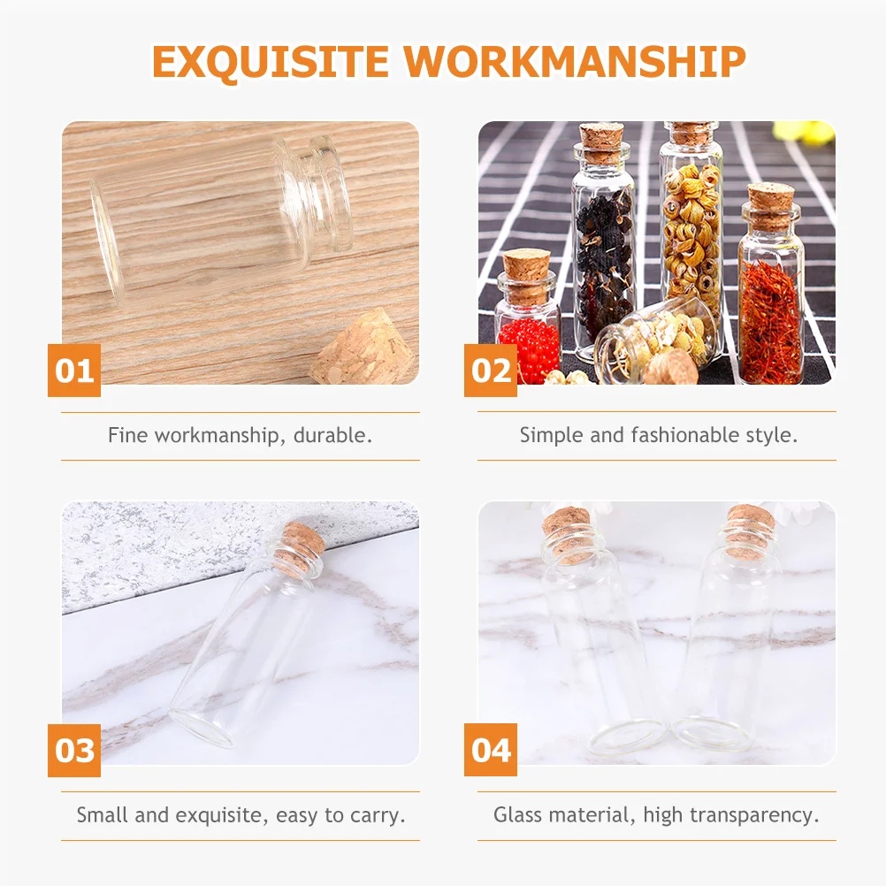 

25Pcs 30ml Small Glass Jars Bottles with Cork Lids for Candy Wedding Favors Crafts Glass Bottles with Cork Spice Jars