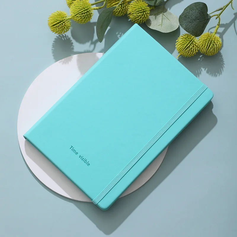 2024 Notebook Binding A5 Creative Color Changing PU Leather Elastic Band Notebook Gift Box Set A5 Notebook weekly planner