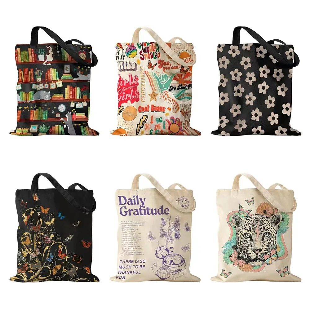 Wholesale From The Original Manufacturer of Popular Canvas Hand-held Fashionable and Modern Tote Bags Reusable Shopping Bags