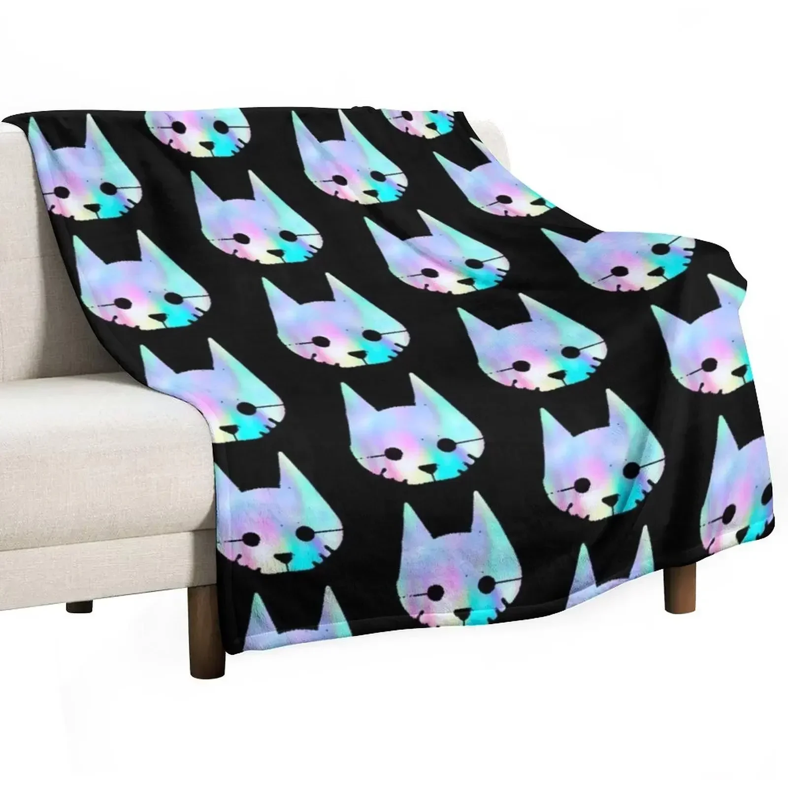 

The Stray Game Lone Cat Head Logo Throw Blanket warm winter Picnic Sofa Throw Furrys Blankets