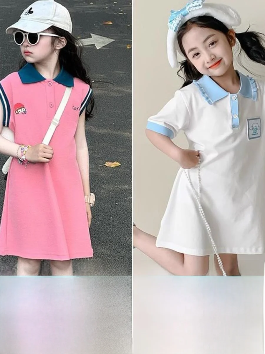 vestido-estilo-princesa-para-meninas-moda-de-verao-tendencia-nova-tamanhos-medio-a-grande-saia-em-mistura-de-algodao-e-poliester