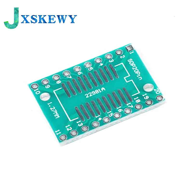 10Pcs TSSOP20 SSOP20 SOP-20 SOP20 to DIP20 PCB Transfer Board DIP Pin Board Pitch Adapter