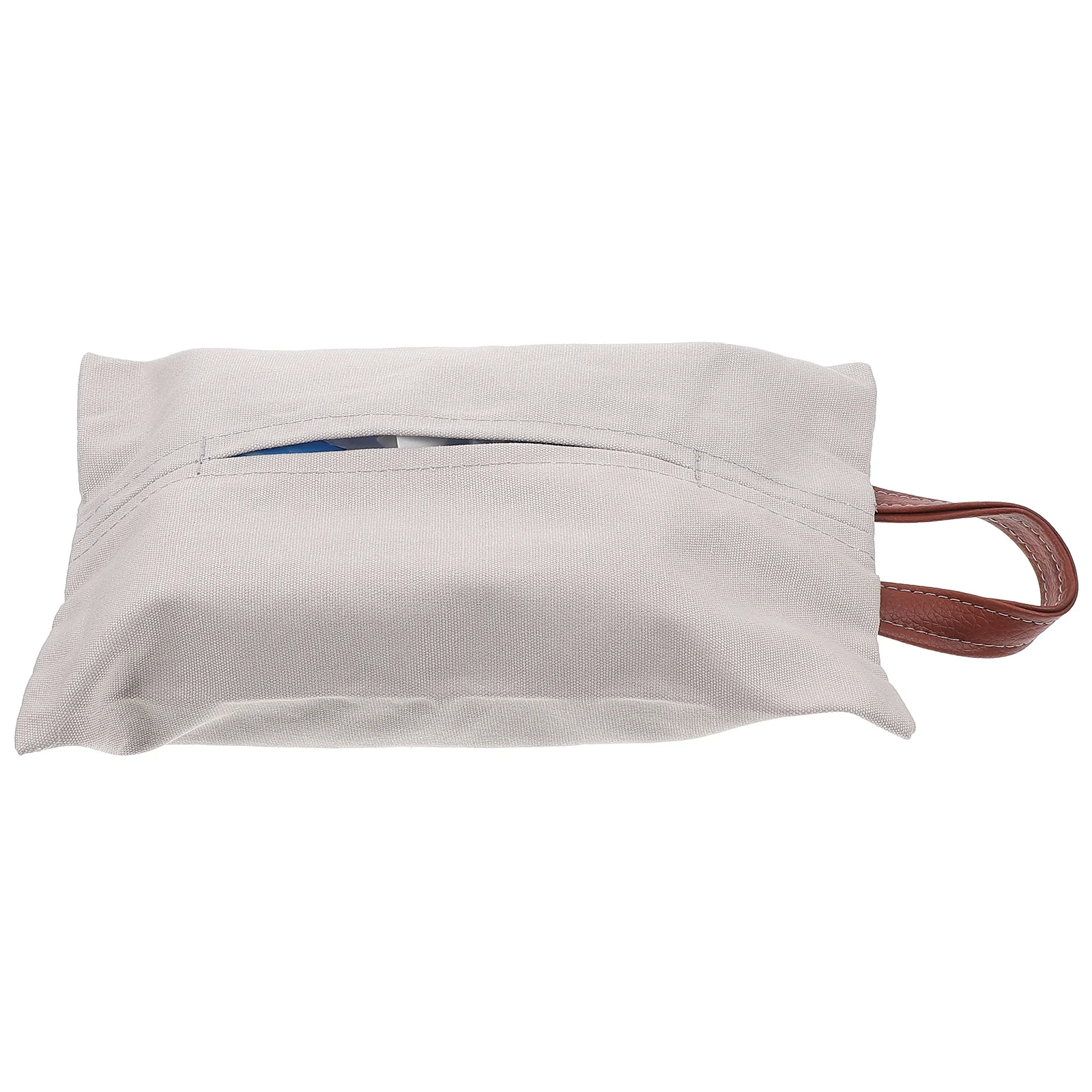 

1pc Car Hanging Tissue Box Cloth Art Cotton Linen Organizer For Vehicle Interior Simple Napkin Holder Convenient Tissue