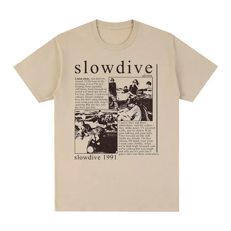 Slowdive Alison 1991 Vintage T-shirt Tour 90s Classic Cotton Men T Shirt New TEE TSHIRT Womens Tops Unisex