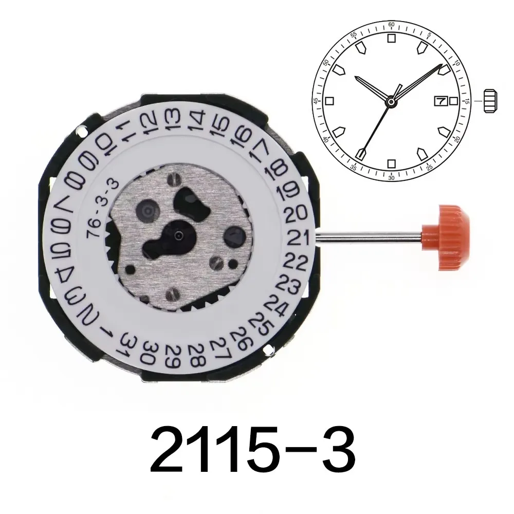 2115 Quartz Movement Japan 2115-3 Movement Watch Parts Repair Accessories With Date Display Calendar Japan Movement