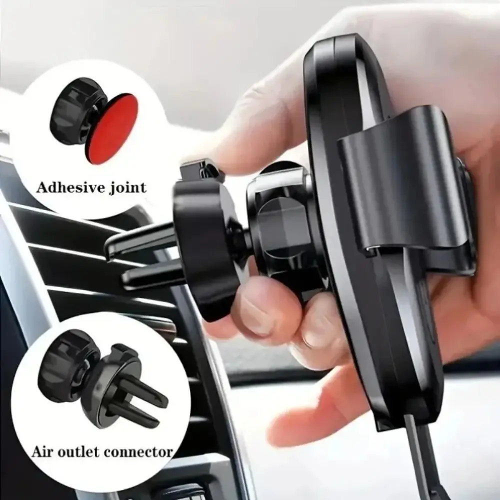 

Wireless Phone Car Charger Holder Gravity Induction TYPE-C Phone Wireless Charging Stand 360° Rotation Firmly