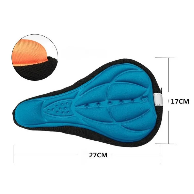 New Bicycle Saddle 3D Soft Cycling Seat Cover MTB Mountain Bike Thickened Sponge Pad Outdoor Breathable Cushion Bike Accessories