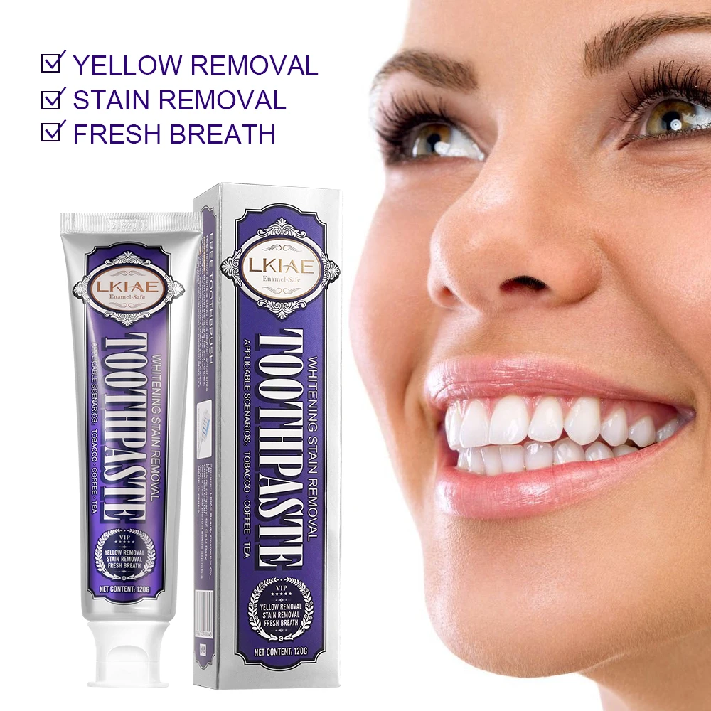 Teeth Whitening Naturally - Dentifricio sbiancante LKIAE, con menta naturale,
