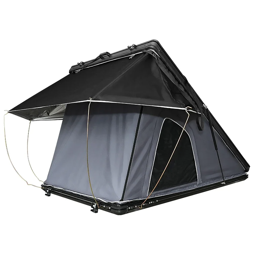 Vehicle Auto Roof Tent Hard Shell Triangle Camping   Top Collapsible Aluminum Car