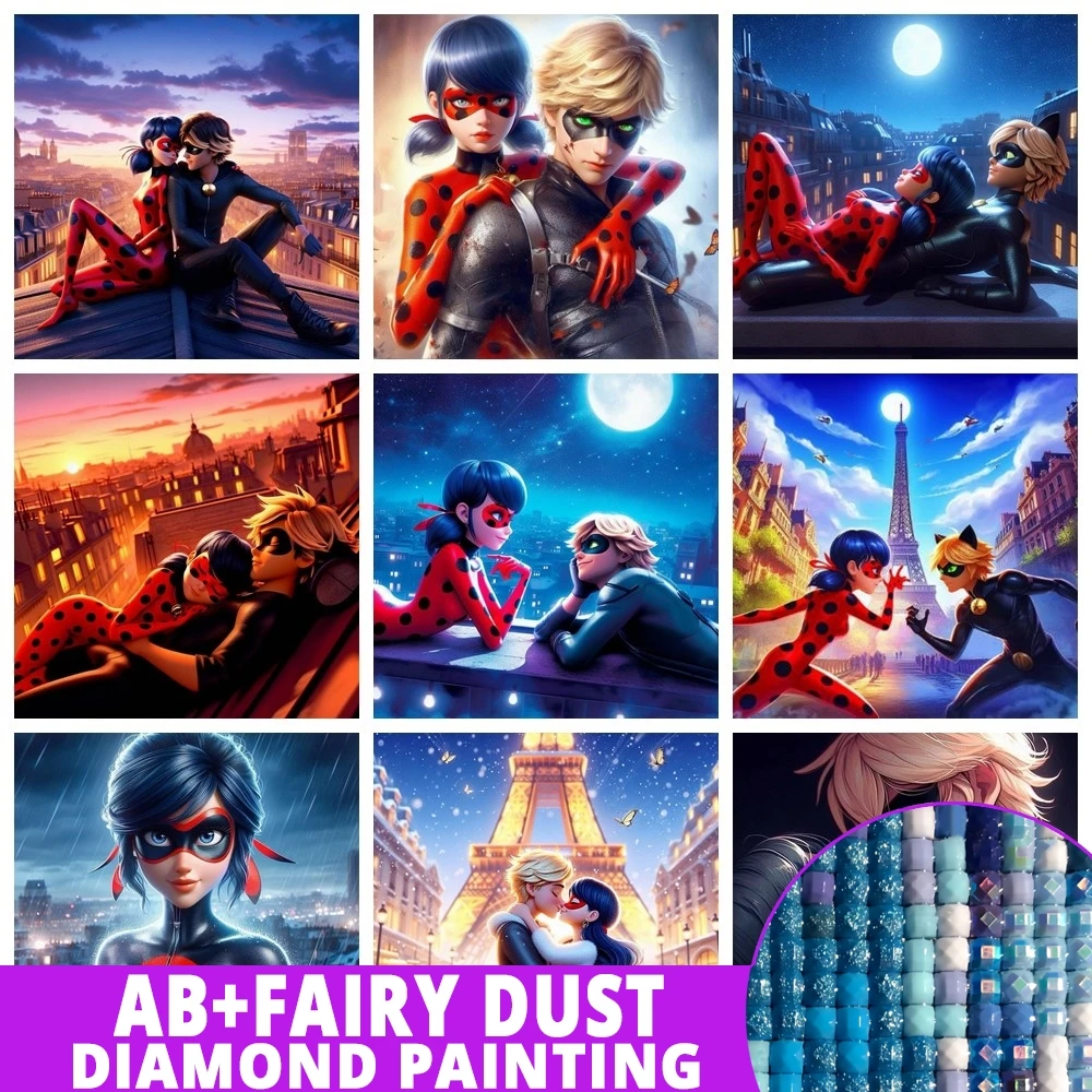 Fairy Dust AB 5D DIY Diamond Painting Kits Anime Children Gifts Collection Fantasy Cartoon Embroidery Jewelry Home Decor