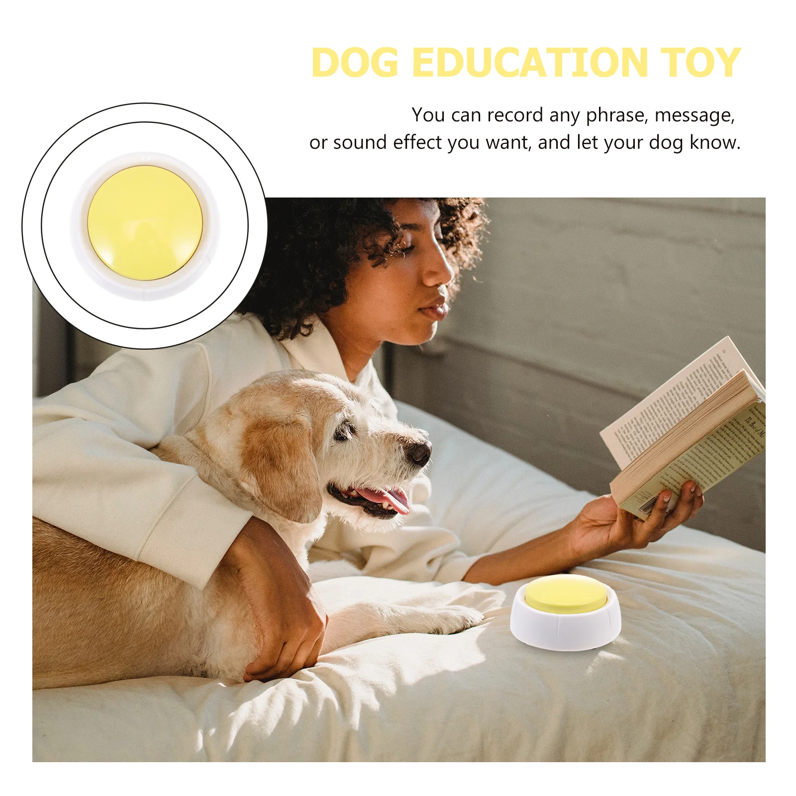 

Recordable Pet Voice Button for Dog Training Interactive Sound Communication Device Tool for Cats and Puppies