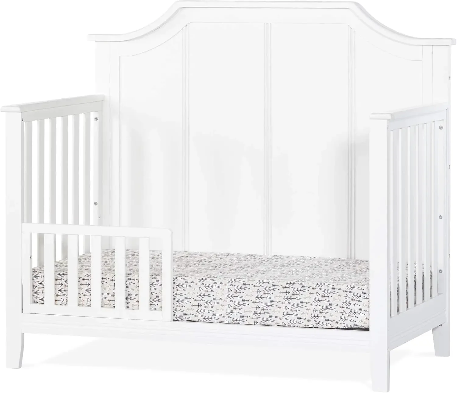 Child Craft Rylan 4-in-1 Convertible Crib, Baby Crib Converts to Day Bed, Toddler Bed and Full Size Bed, 3 Adjustable Mattress