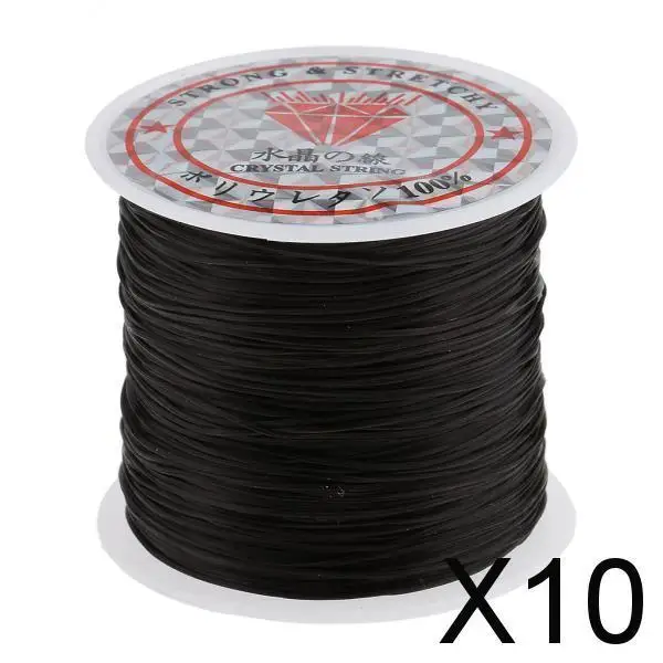 10x60M Salon Crystal String for Hair Thread Making Weaving Black