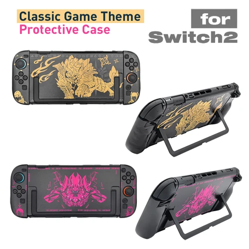 Imagen 2 del producto Para NS Switch 2 carcasa dura carcasa protectora cubierta fina piel colorida NS Switch 2 accesorios de juego