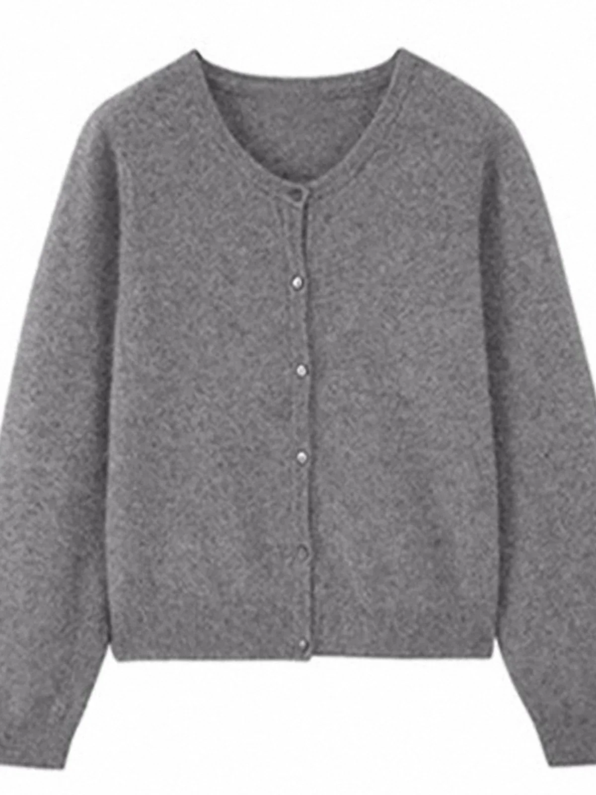 Cárdigan abierto de punto Camere fino para mujer, traje coreano para ir al trabajo, longitud Regular, pieza única, Color puro, primavera y otoño