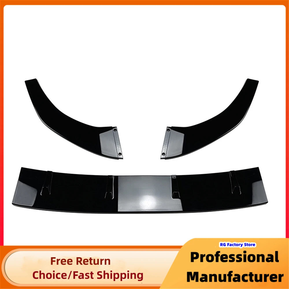 Maxton Style Front Bumper Lip Spoiler For VW Golf MK8 Golf 8 GTI GTD GTE R-Line 2020-2023 Diffuser Splitter Chin Trims Protector