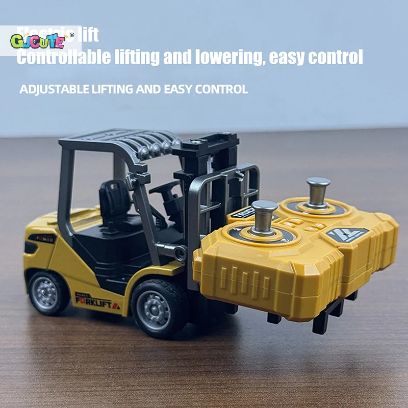 

Новый вилочный погрузчик из сплава с дистанционным управлением 1/64, инженерная машина, настольные игрушки, коллекция моделей, подарок для мальчиков