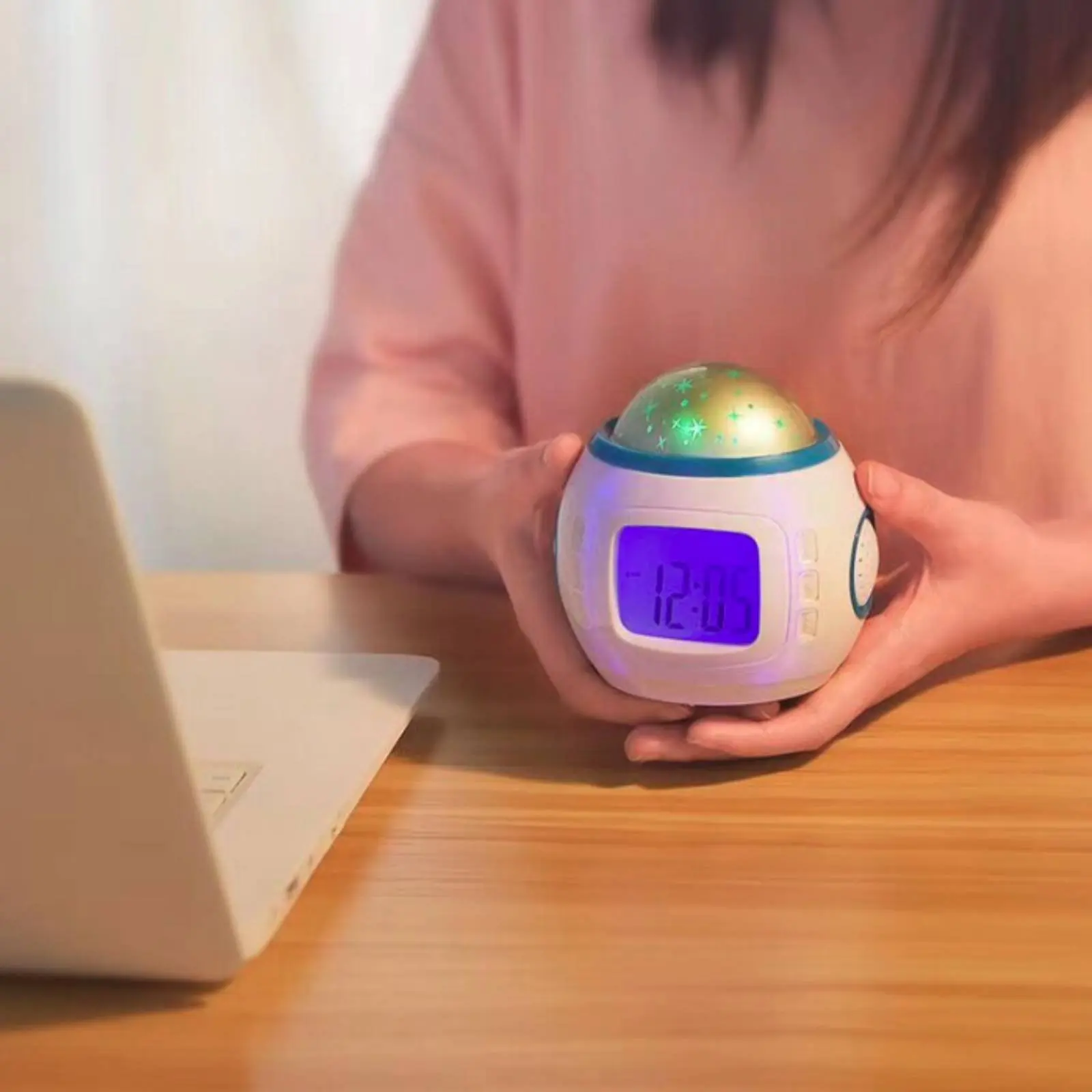 Celestial Shine Display Alarm Timepiece Colorful Lights Celestial Display Projection Timepiece Electronic Gadget Sleep Aid