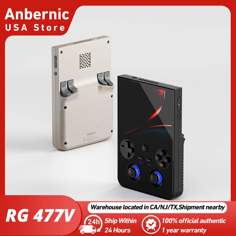 

Anbernic RG477V Dimensity 8300 Android14 System 4.7-inch Touch Handheld Game Console WiFi/Bluetooth Hall Joystick RGB Light