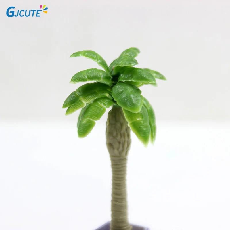 ミニチュア竹のドールハウス,ココナッツの木,鉢植えのモデル,家の植物の装飾おもちゃ,マイクロランドスケープオーナメント,1:12