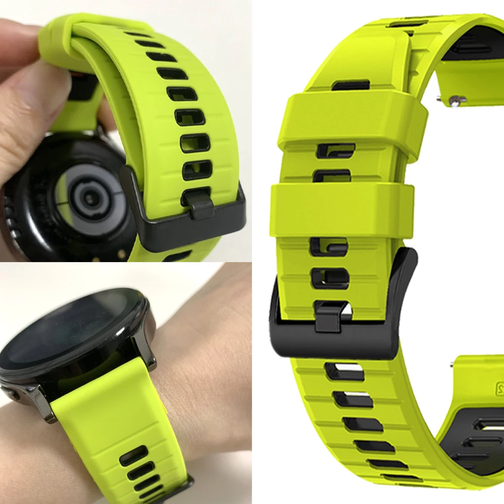 حزام سيليكون للغارمين Venu 3 Sq 2 Plus Vivoactive 6 5 4 سوار Forerunner 255 645 Music 570 265 55 Sports 20mm 22mm Bands