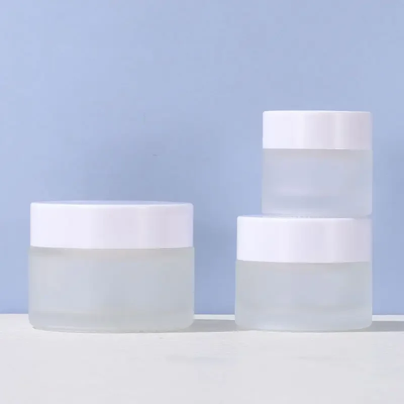 الجملة 5/10/15/20/30/50/100 جرام متجمد الزجاج كريم وجه غسول الحاويات فارغة مستحضرات التجميل المستديرة الخرز مسمار الملحقات التعبئة والتغليف #4