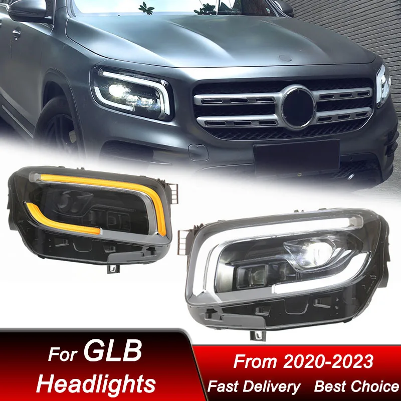 

Pop Car Headlights For Mercedes-Benz GLB Glb180 2020-2023 High Style Full LED Auto Headlamp Assembly Projector Lens Accessories