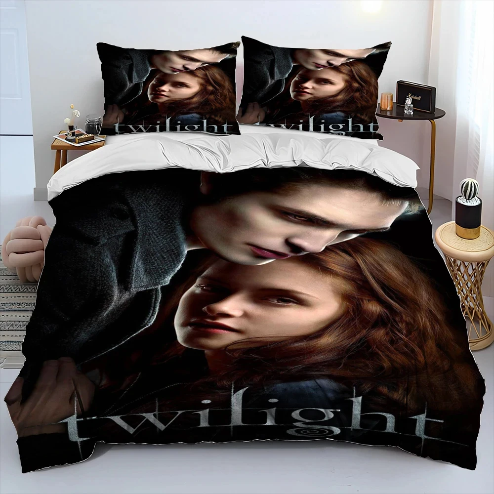 3D The Twilight Saga HD Printed Comforter Bedding Set,Duvet Cover Bed Set Quilt Cover Pillowcase,king Queen Size Bedding Set Boy