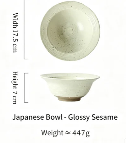 Japanese Stoneware Bowl, Under Glaze Ceramic Wide Rim Soup Noodle Bowl, Household Tableware, Straw Hat Bowl for Dessert, Commerc