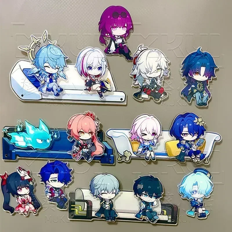 Honkai:Star Rail Live Broadcast Guest Or Host Magnetic Sofa Sitting Character Acrylic Fridge Sticker Jimi Keychain Desk Ornament