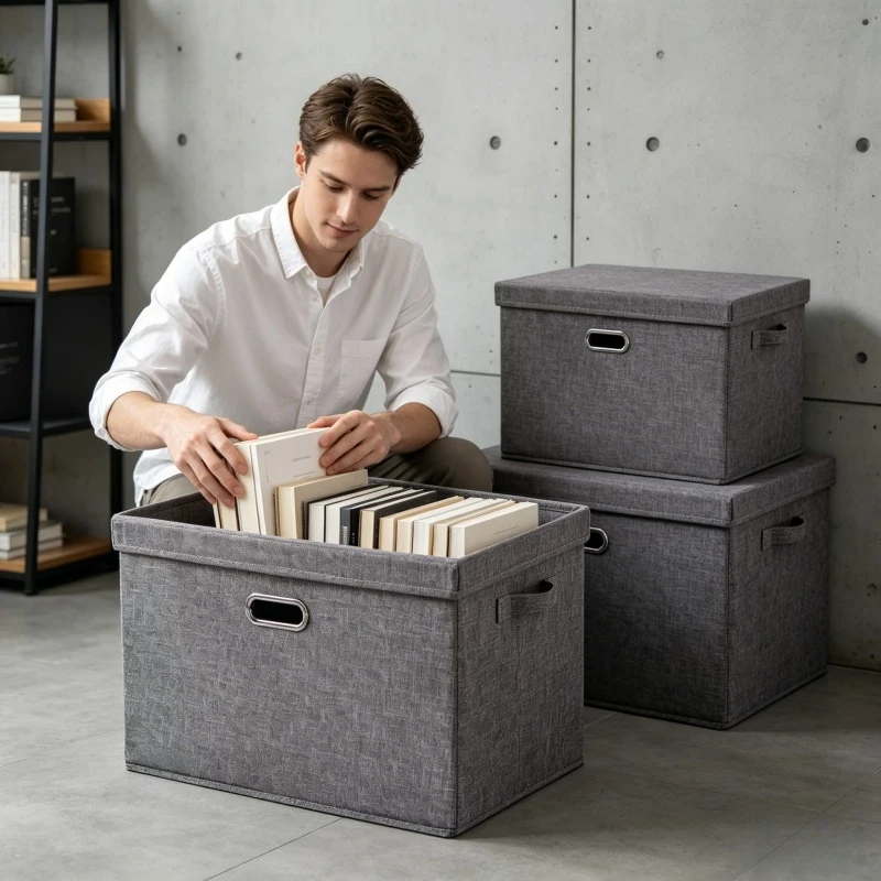 

Home Household Foldable Fabric Storage Box Washable Multi Use for Clothes Pants Underwear Socks Toys Office Clutter Organizer