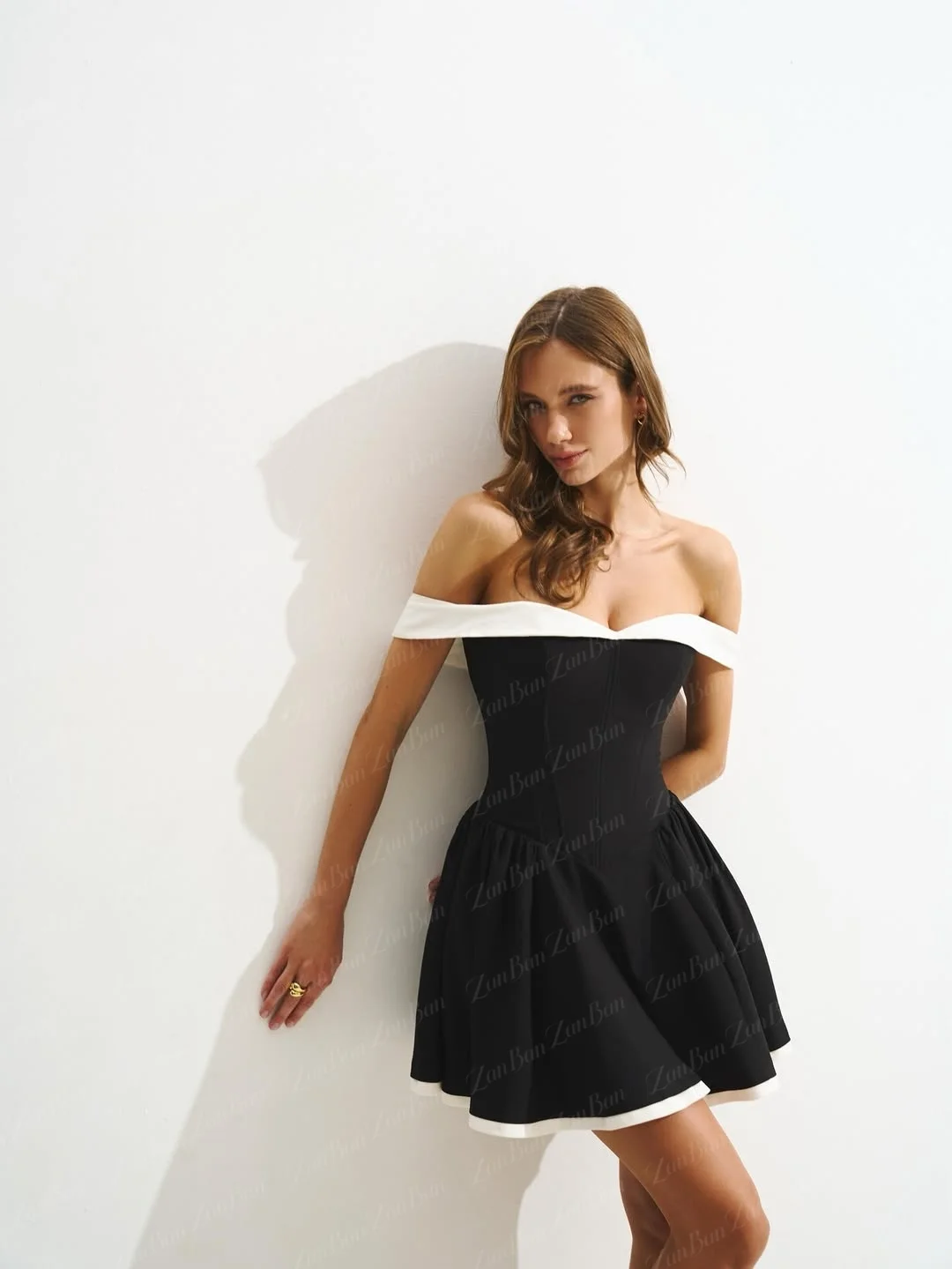 ZanBan 2026 Mini Off Shoulder Prom Dresses Sleeveless Party Gowns Strapless Short Pleat Vestidos De Boda Para Fiestas Customized