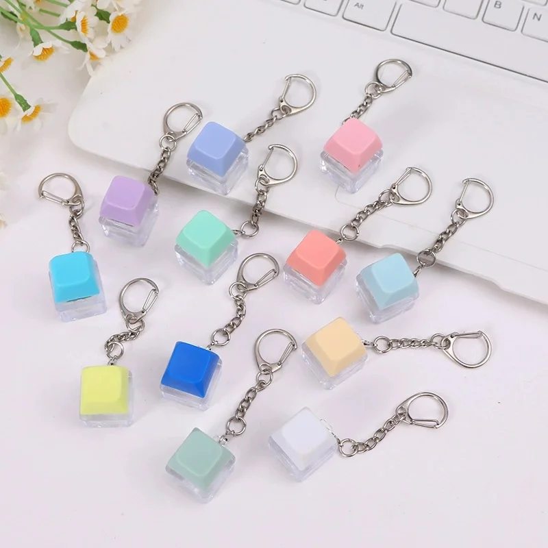 Fidget Toy Keyboard Keycap Keychain,Mechanical Switch Tester Stress Relief Key Chain,Cute Bag Pendant Car Key Accessory for Gift