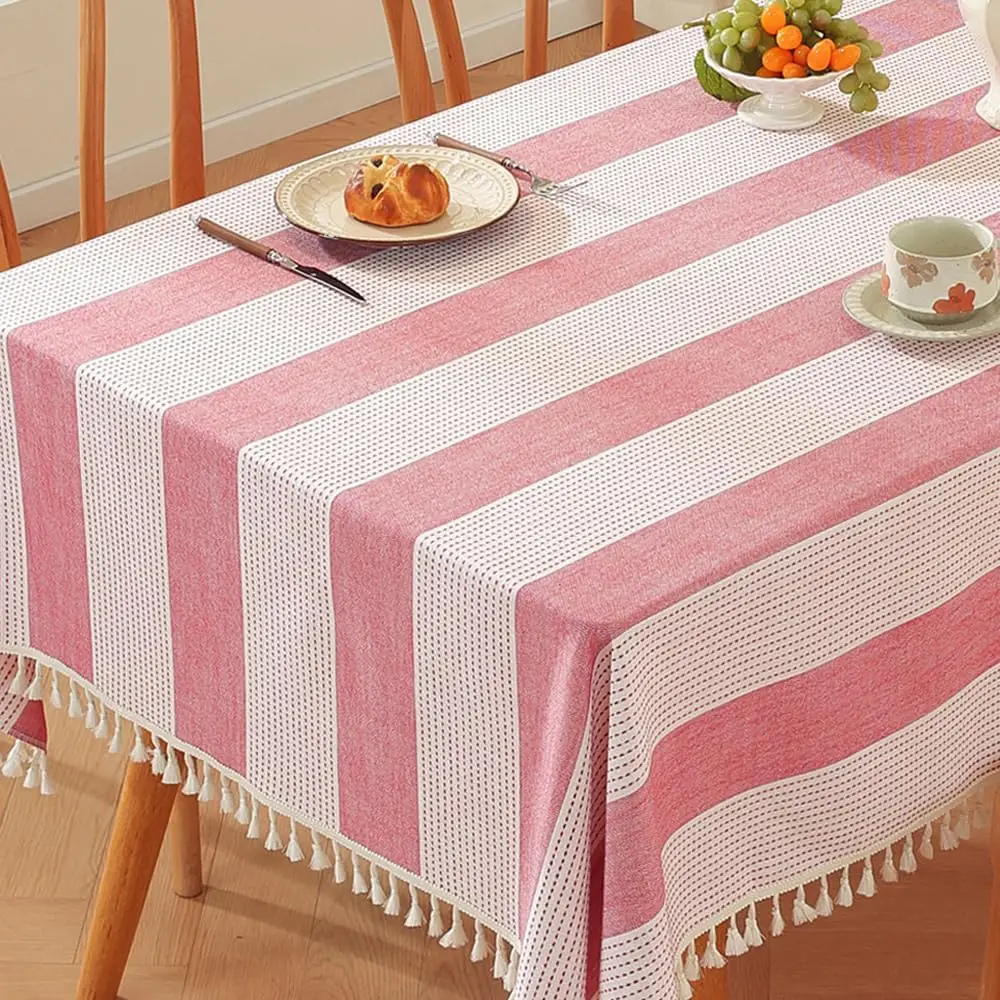

Cotton Rectangle Tablecloth Red Striped Tablecloths Outdoor Table Cloth Rectangle Table Cloth Tablecloths for Rectangle