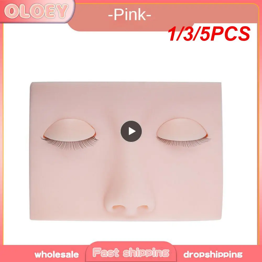 

1/3/5PCS Beauty And Health Eye Head Model Reuse Real And Durable Silicone Head Mold Small And Light Grafting Eyelash Exercises