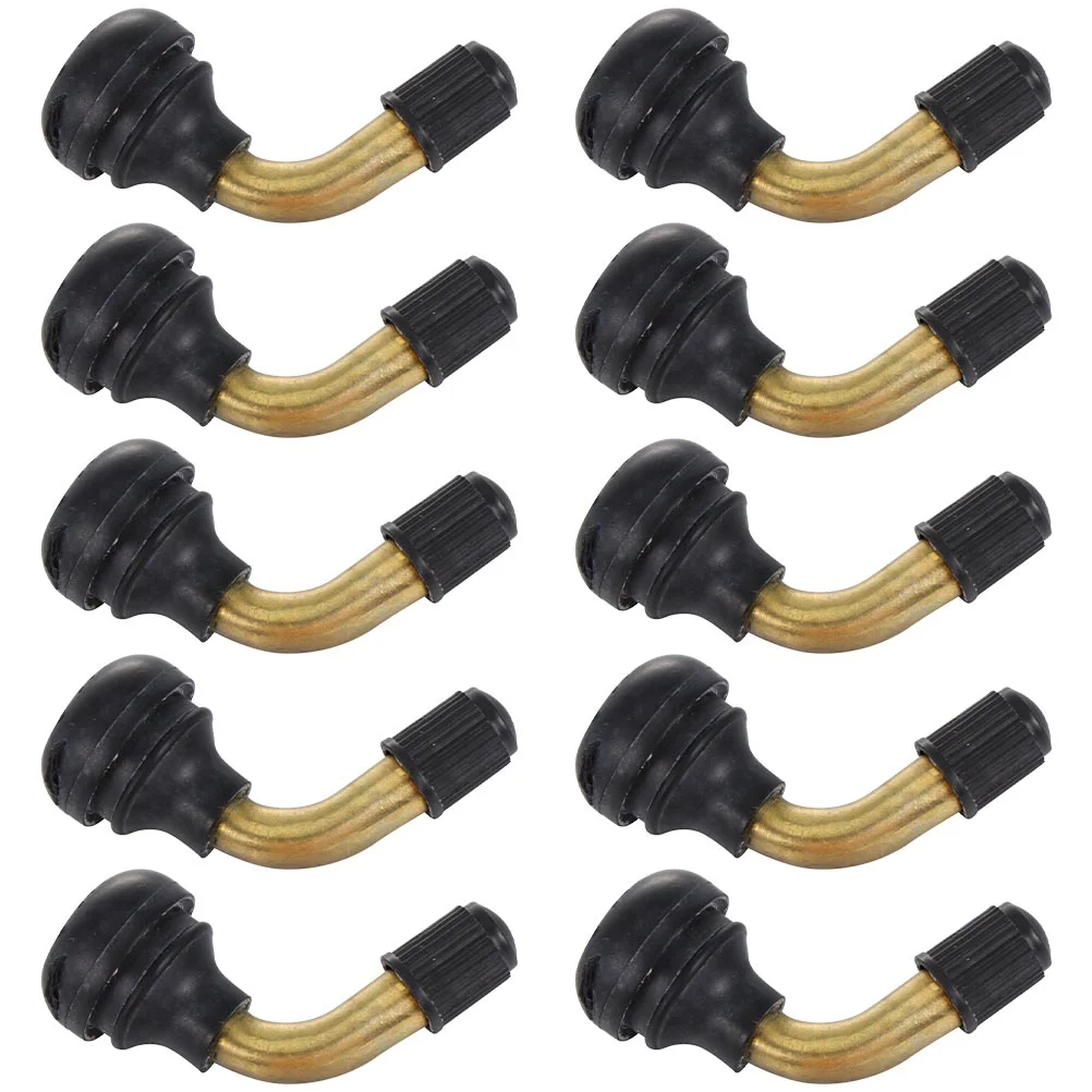 

10 Pcs Vacuum Tire Valve Valves Extension Stems Bent Adapter Extender Car Rubber Extenders