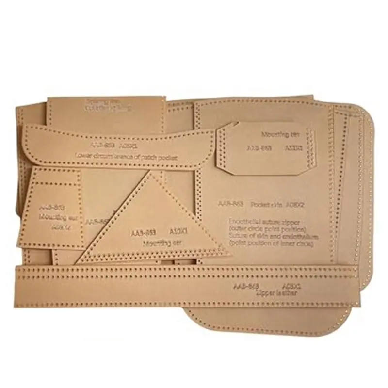 AED2-Sling Bag Acrylic Template,Leather Pattern Acrylic Leather Templates For Crossbody Backpack Chest Bag (AAB-534)