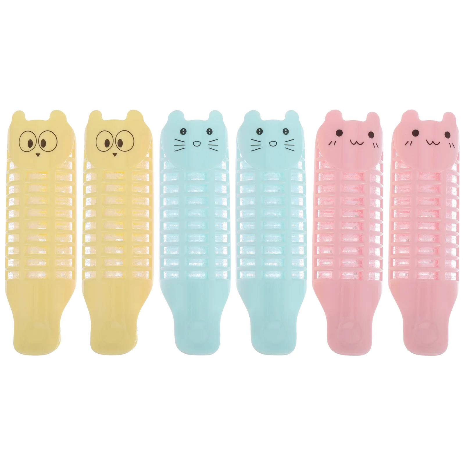 

6pcs Iron Set Plastic Hair Rollers Lightweight Durable Styling Hair Styling Clip Tools Wave Clip Self Grip Travel