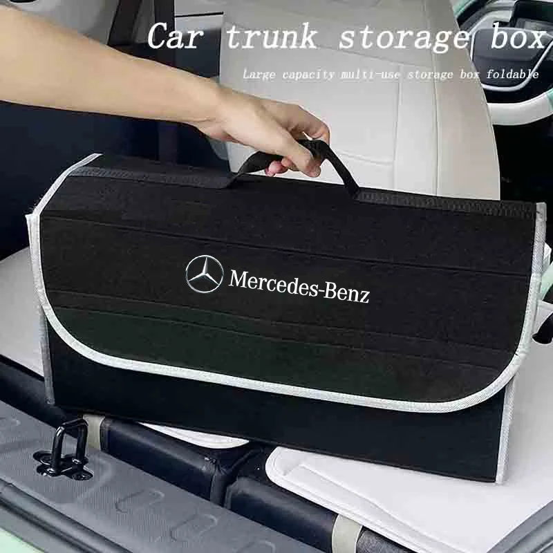 Car Trunk Storage Bag Organizer Sundries Stowing Tidying Box For Mercedes Benz Class W203 W204 W206 W220 W211 W212 W210 GLC W176