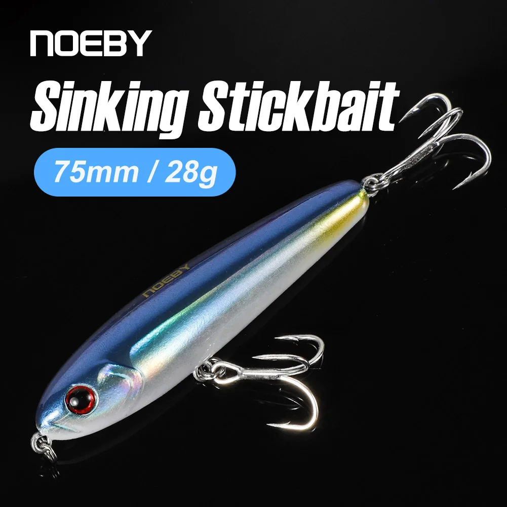 NOEBY Stiftförmiger Angelköder 75mm 28g Sinkender Stickbait Künstlicher Harter Köder für Weite Würfe Offshore Uferangeln Meeresfischerei-Köder