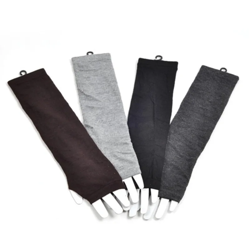 جديد طويل قفاز غطاء للذراع كلاسيكي وردي أبيض وأسود مخطط أصابع الكوع قفازات دفئا محبوك معصمه