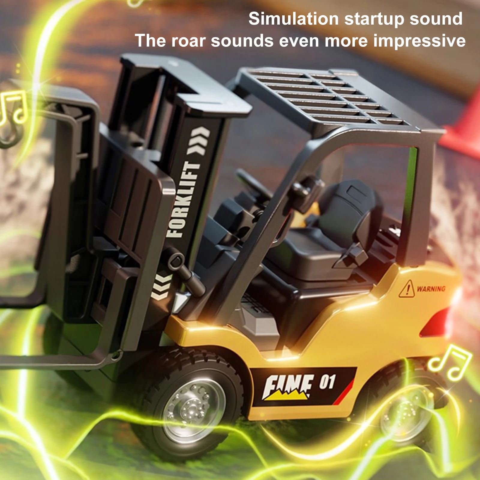 Mini voiture télécommandée de bureau, jouet 1/64, chariot élévateur en alliage, véhicule d'ingénierie télécommandé, jouets contrôlés par application pour garçons, enfants, cadeaux de Noël