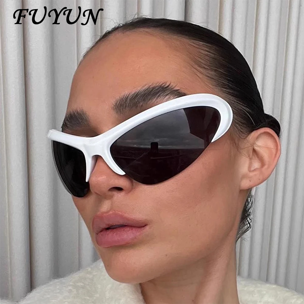 

Sexy Oversized Cat Eye Sunglasses for Women 2023 Luxury Brand Y2k Punk Sunglasses Unisex Retro 2000 Steam Punk Eye Mask UV400