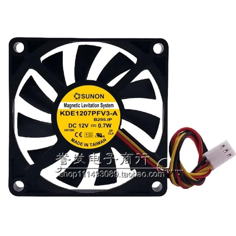 

New CPU Fan for SUNON KDE1207PFV3-A 7CM 7010 12V 0.7W 0.06A Cooling Fan 70*70*10mm