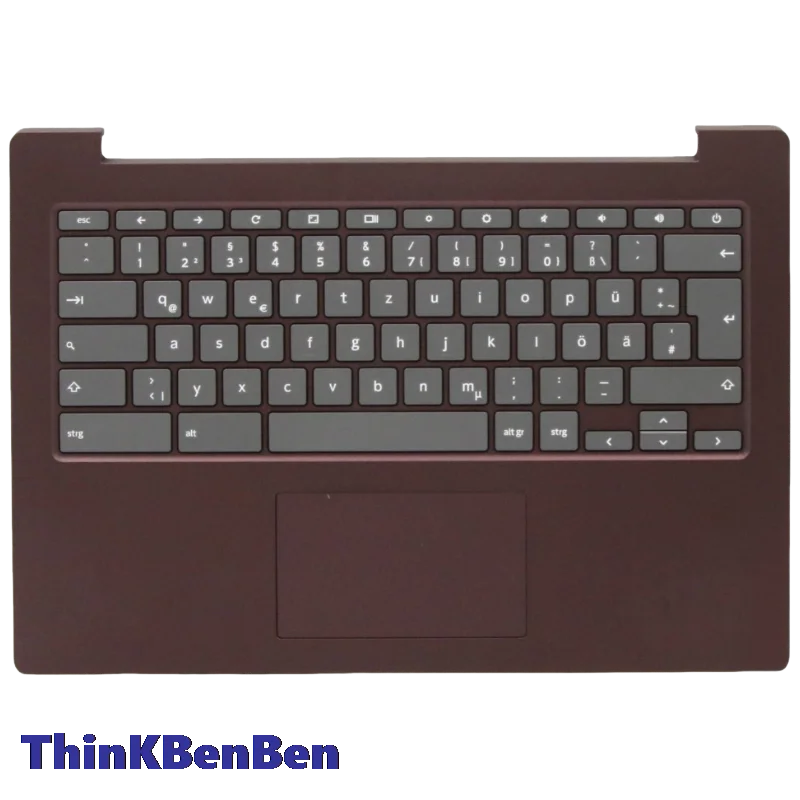 DE German Dark Orchid Keyboard Upper Case Palmrest Shell Cover For Lenovo Chromebook S340 14 Touch 5CB0U43714