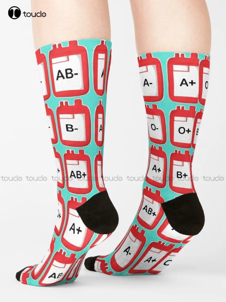 Blood Units Pattern Socks Funky Socks Personalized Custom Unisex Adult Teen Youth Socks 360° Digital Print Hd High Quality Gift