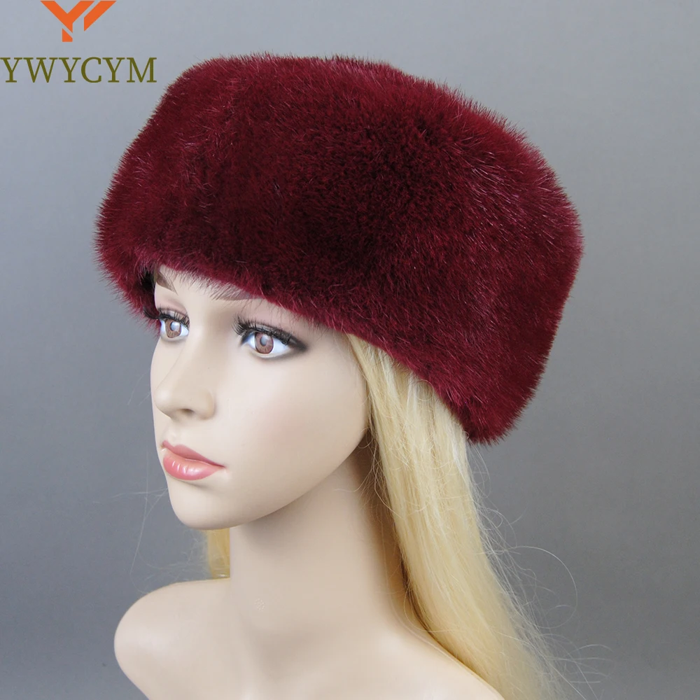 

2025 Women Winter Elegant European and American Fashion Women Fashion Real Mink Fur Cap 100% Real Natural Whole Fur Mink Fur Hat