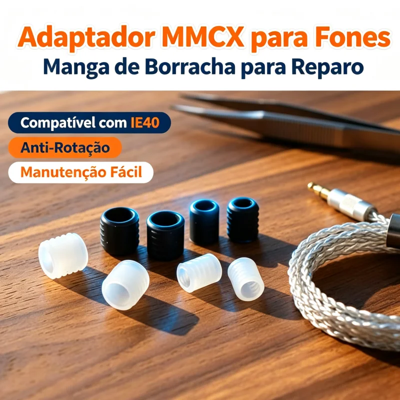 MMCX Earphone Adapter 1Pair IE40 Contact Fixing Rubber Anti-Rotation Sleeve for Portable Headphone Maintenance Repair Tool