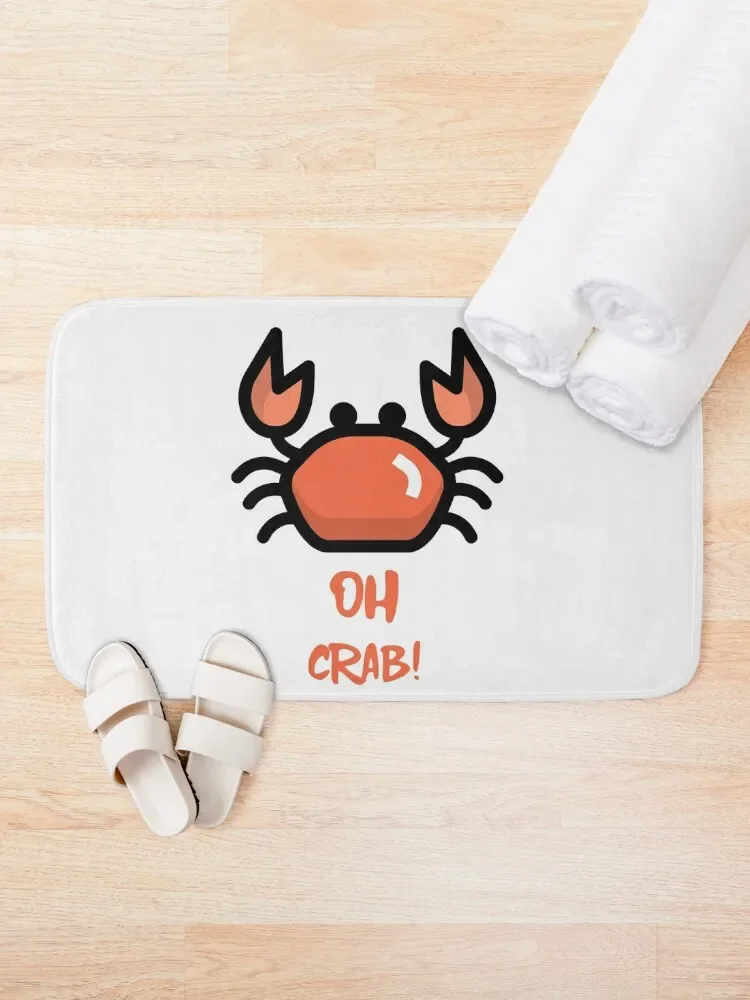 Oh Crab! Design Bath Mat External Entrance Doormat Rugs Baths Rugs Living Room Mat