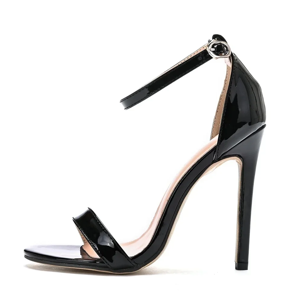 Womens Shoes Luxury High Heels Summer Crystal Queen Sexy Black Women Dress Sandals Fashion 11CM Spike High Heel Lady Party Shoes